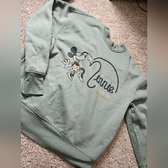 Disney Sweaters - Womens xxl vintage minnie mouse disney green sweater long sleeve top extra large
